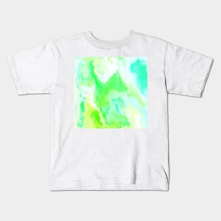 Flowing Green Marble Kids T-Shirt